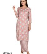 Rayon Fabric Fully Stitched Straight Print Kurti with Pant for Women & Girls