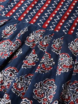 Indo Era Navy Blue Printed Anarkali Kurtas 4