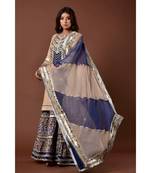 Beige silk printed   Kurta &    Pant &    Dupatta