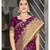 wine faux jacquard woven   saree   blouse