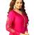 Women's Magenta Color Jacket Koti Style Floral Embroidery Semi-Stitched Salwar Kameez