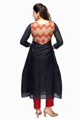 Black printed viscose ethnic-kurtis 3
