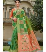 Green Party Wear Designer Art Silk Sarees