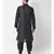 Black Dupion Silk Solid stitched   Kurta & &    dhoti