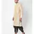 Cream Dupion Silk Solid stitched   Kurta & &    dhoti