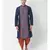 Navy Blue Dupion Silk Printed stitched   Kurta & &    Patiala