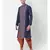 Navy Blue Dupion Silk Printed stitched   Kurta & &    Patiala