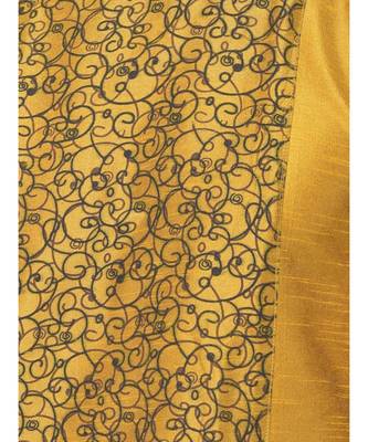 Yellow Dupion Silk Printed stitched   Kurta & &    Patiala 5