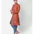 Orange Dupion Silk Printed stitched   Kurta & &    Patiala