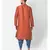 Orange Dupion Silk Printed stitched   Kurta & &    Patiala