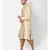 Cream Dupion Silk Printed stitched   Kurta & &    Patiala