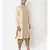 Cream Dupion Silk Printed stitched   Kurta & &    Patiala
