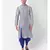 Silver Dupion Silk Printed stitched   Kurta & &    Patiala