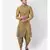 Brown Dupion Silk Printed stitched   Kurta & &    Patiala