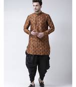 Copper Dupion Silk DEYANN Pathani Kurta and Patiala Set