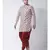 Off White Dupion Silk DEYANN Pathani Kurta and Patiala Set