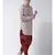 Off White Dupion Silk DEYANN Pathani Kurta and Patiala Set
