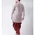 Off White Dupion Silk DEYANN Pathani Kurta and Patiala Set