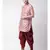 pink Dupion Silk DEYANN Pathani Kurta and Patiala Set