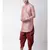 pink Dupion Silk DEYANN Pathani Kurta and Patiala Set