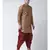 Brown Dupion Silk DEYANN Pathani Kurta and Patiala Set