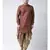 Orange Dupion Silk DEYANN Pathani Kurta and Patiala Set