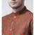 Orange Dupion Silk DEYANN Pathani Kurta and Patiala Set