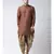 Orange Dupion Silk DEYANN Pathani Kurta and Patiala Set