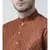 Orange Dupion Silk DEYANN Pathani Kurta and Patiala Set