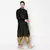 Black Dupion Silk DEYANN Kurta with Patiala set