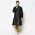 Black Dupion Silk DEYANN Kurta with Patiala set