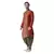 Orange Dupion Silk DEYANN Kurta with Patiala set