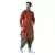 Orange Dupion Silk DEYANN Kurta with Patiala set