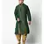 Deep Green Dupion Silk DEYANN Kurta with Patiala set
