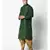 Deep Green Dupion Silk DEYANN Kurta with Patiala set