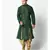 Deep Green Dupion Silk DEYANN Kurta with Patiala set