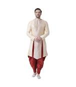 white Dupion Silk DEYANN Kurta with Patiala set