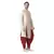 white Dupion Silk DEYANN Kurta with Patiala set