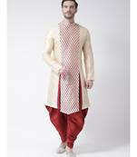 white Dupion Silk DEYANN Kurta with Patiala set