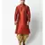 Red Dupion Silk DEYANN Kurta with Patiala set
