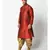 Red Dupion Silk DEYANN Kurta with Patiala set