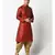 Red Dupion Silk DEYANN Kurta with Patiala set