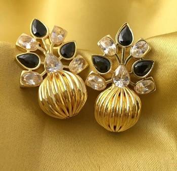 Black agate danglers-drops 1