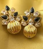 Black agate danglers-drops