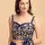 Blue Net Sequinned Embroidered Ruffled Saree with Blosue Piece