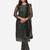 Black and Green Net Embroidered Un-Stitched Dress Material