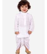White  Zig Zag Print Kurta Dhoti