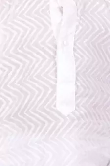 White  Zig Zag Print Kurta Dhoti