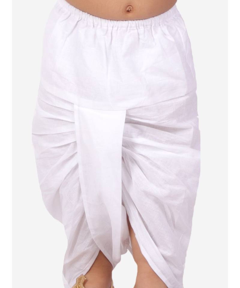 White  Zig Zag Print Kurta Dhoti