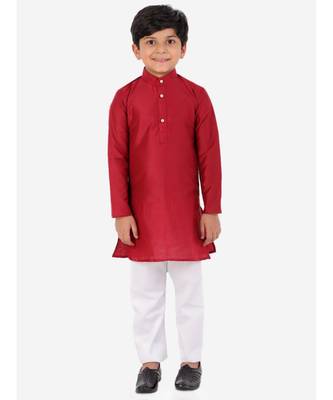 Maroon Elegant Kurta Pajama 1